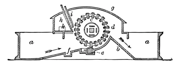 Иллюстрация Представляет Собой Pulp Engine Который Используется Преобразования Бумажных Тряпок — стоковый вектор