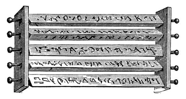 Solons Tablets Quackenbos History Ancient Literature Oriental Classical Vintage Line — Stock Vector