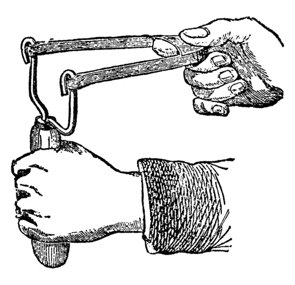 Jeux Catapulte Jouets Garçon Sling Shot Dans Cette Image Dessin — Image vectorielle