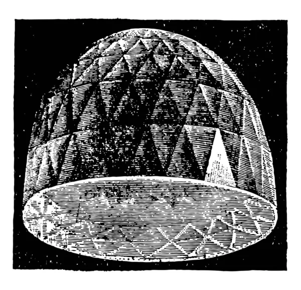 伟大的大亨钻石是一个在俄罗斯帝国的权杖 复古线条画或雕刻插图 — 图库矢量图片