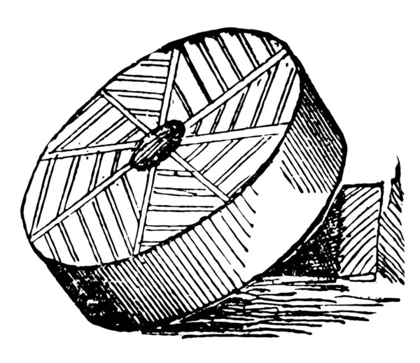 Cette Illustration Représente Pierre Moulin Chacune Des Deux Pierres Circulaires — Image vectorielle