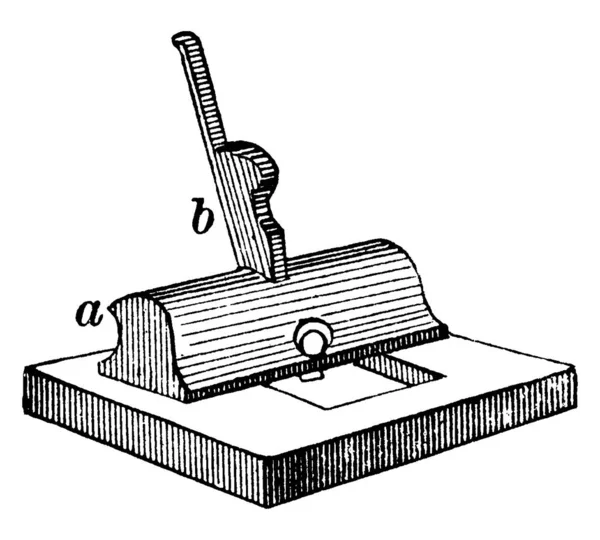 Esta Ilustración Representa Router Plane Que Utiliza Para Alisar Paneles — Vector de stock