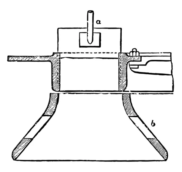 Illustration Represents Harrison Going Ratchet Wheel Curves Wheel Vanes Guide — Stock Vector