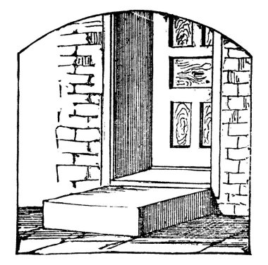 Adım, artan, ihtiyaçları, sanayi, kamu kuruluşları, vintage çizgi çizme veya illüstrasyon oyma