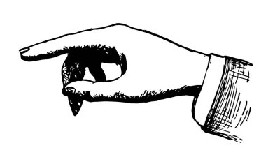 Bu resim, çizim için vintage veya oyma illüstrasyon gösteren bir el.