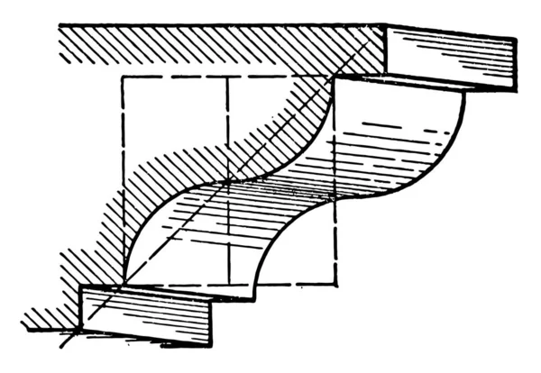 Cyma Reversa Est Comme Cyma Recta Composée Deux Quarts Cercle — Image vectorielle