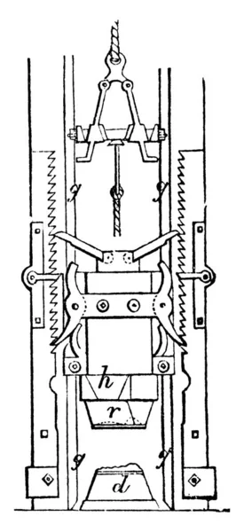 Cette Illustration Représente Machine Emboutir Qui Est Utilisée Pour Presser — Image vectorielle