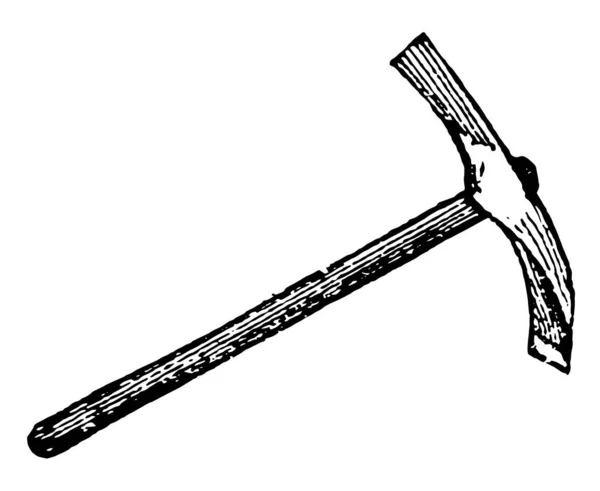 Cette Illustration Représente Mattock Utilisé Pour Creuser Couper Dessin Ligne — Image vectorielle