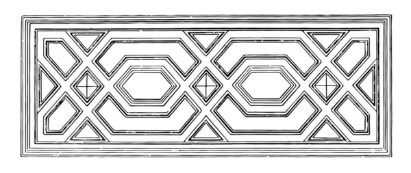 天井の繰り返し パターン テセレーション クヴェトリンブルク ドイツ ビンテージの線の描画や彫刻イラスト デザイン — ストックベクタ