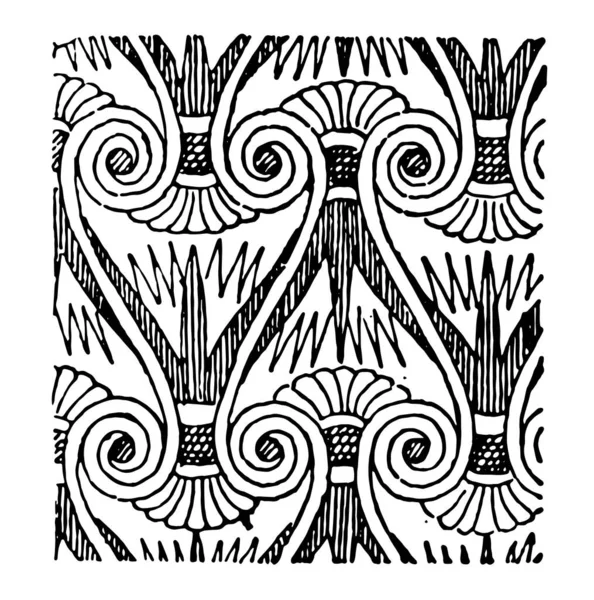 Patrón Flor Loto Menudo Combinaba Con Espirales Para Formar Patrones — Archivo Imágenes Vectoriales