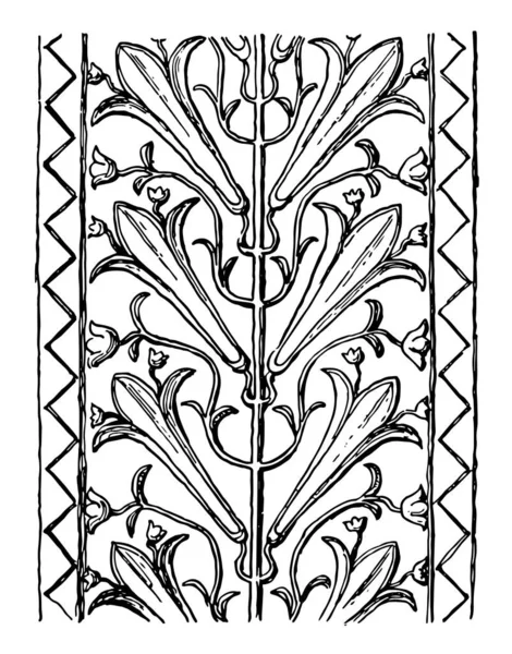 Этрусский Пиластер Архитектурный Элемент Винтажный Рисунок Линии Завораживающая Иллюстрация — стоковый вектор