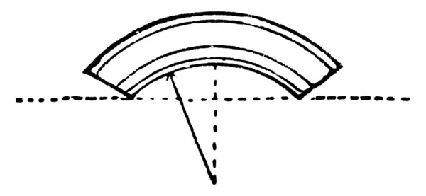 Arco Segmentario Arquitectura Golpeado Uno Dibujo Línea Vintage Ilustración Grabado — Archivo Imágenes Vectoriales