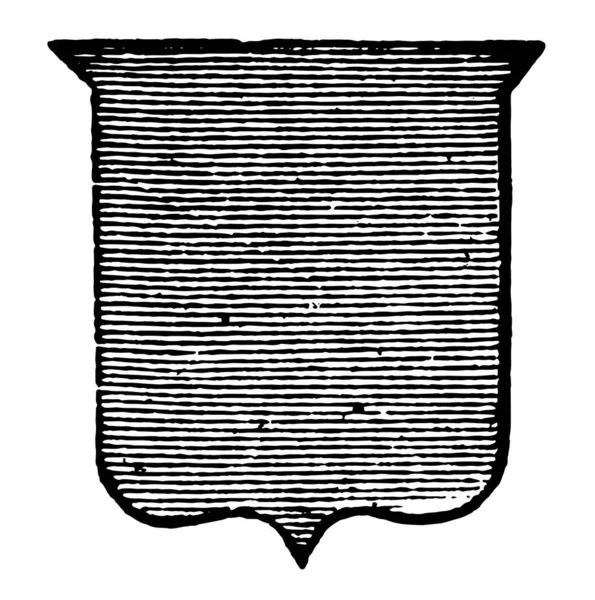 Лазурь Изображенная Щите Рисунка Синей Винтажной Линии Гравировки — стоковый вектор