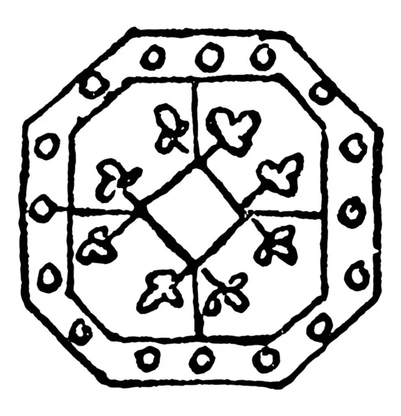八角形图案是八角形图案的八大定位方向 见于高加索制品中 具有突厥斯坦地毯 复古线条或雕刻的特点 — 图库矢量图片