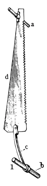 Ilustracja Przedstawia Piła Pit Który Jest Używany Cięcia Drewna Vintage — Wektor stockowy