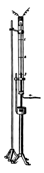 Diagram Represents Mercury Tube Vintage Line Drawing Engraving Illustration — Stock Vector