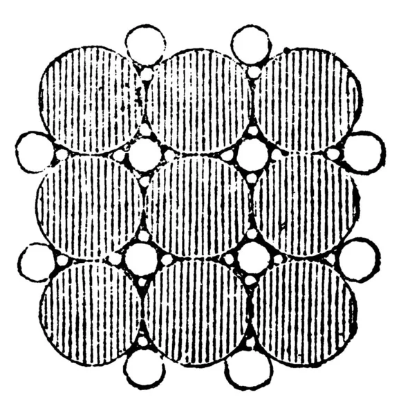 Диаграмма Представляет Вода Молекулами Соли Рисунок Винтажной Линии Гравировка Иллюстрации — стоковый вектор