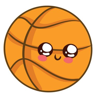 Hoş basketbol, illüstrasyon, beyaz arka planda vektör.
