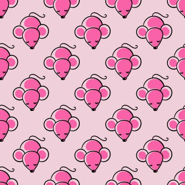 Fare deseni, illüstrasyon, beyaz arkaplan üzerindeki vektör