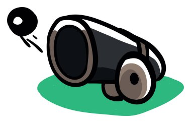 Top çizimi, illüstrasyon, beyaz arkaplan üzerindeki vektör