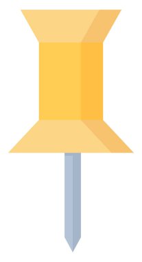 Sarı iğne, illüstrasyon, beyaz arkaplan üzerindeki vektör