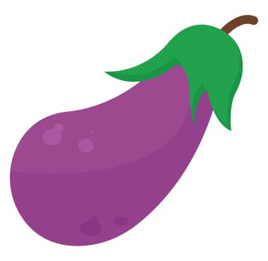 Patlıcan düzlüğü, illüstrasyon, beyaz arkaplan üzerindeki vektör