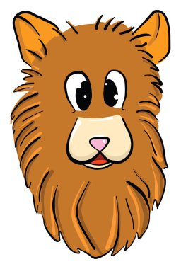 Komik köpek, illüstrasyon, beyaz arkaplan vektörü