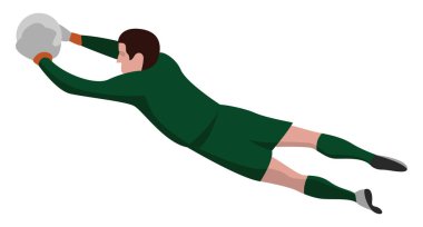 Kaleci, illüstrasyon, beyaz arkaplanda vektör