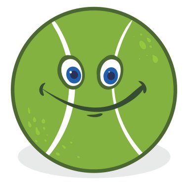 Tenis topu, illüstrasyon, beyaz arkaplanda vektör