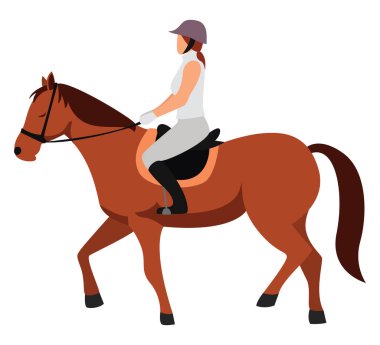 At binme, illüstrasyon, beyaz arka planda vektör