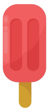 Pembe dondurma, illüstrasyon, beyaz arkaplanda vektör