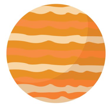 Jüpiter Gezegeni, illüstrasyon, beyaz arkaplan üzerindeki vektör