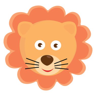 Aslanlar kafa, illüstrasyon, beyaz arka plan vektör