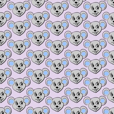 Fare deseni, illüstrasyon, beyaz arkaplan üzerindeki vektör