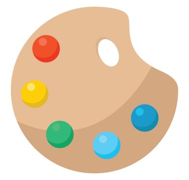 Renk paleti, illüstrasyon, beyaz arkaplan üzerindeki vektör