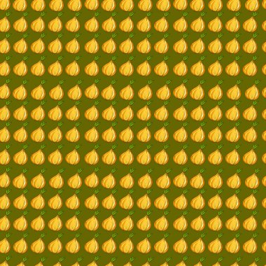 Beyaz arkaplanda soğan deseni, illüstrasyon, vektör