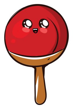 Masa tenisi raketi, illüstrasyon, beyaz arkaplanda vektör