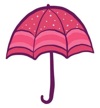 Pembe şemsiye, illüstrasyon, beyaz arka plan üzerinde vektör