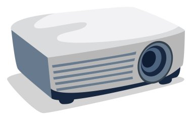 Beyaz projektör, illüstrasyon, beyaz arkaplan üzerindeki vektör