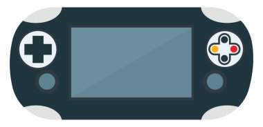 Oyun cihazı, illüstrasyon, beyaz arka plan üzerinde vektör