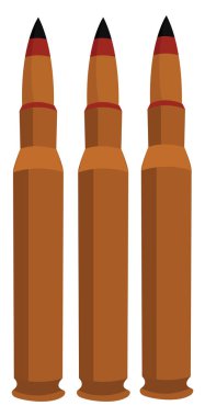 Uzun mermiler, illüstrasyon, beyaz arkaplan vektörü