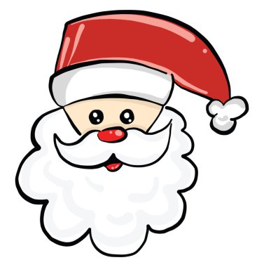 Noel Baba, illüstrasyon, beyaz arka plan vektörü