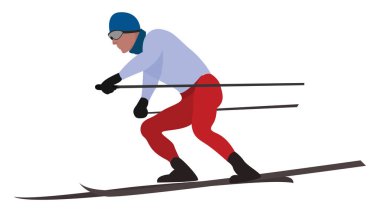 Kayak, illüstrasyon, beyaz arkaplan vektörü