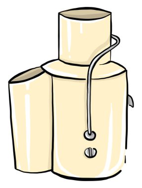 Beyaz arkaplanda küçük meyve sıkacağı, illüstrasyon, vektör