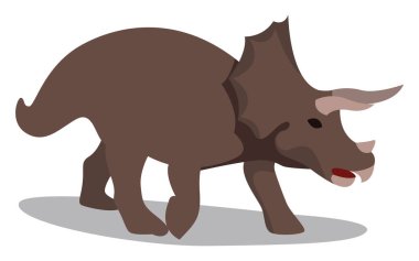 Triceraptor, illüstrasyon, beyaz arkaplan üzerindeki vektör