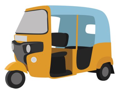 Tuk tuk, illüstrasyon, beyaz arkaplan üzerindeki vektör