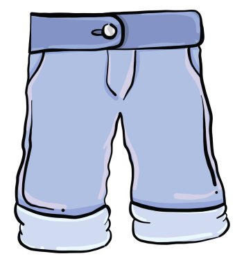 Mavi şort, illüstrasyon, beyaz arkaplanda vektör