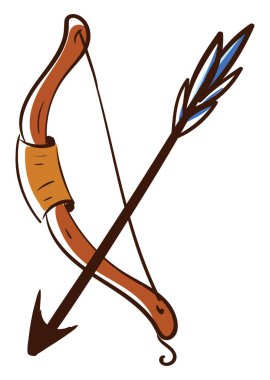 Yay ve ok, illüstrasyon, beyaz arka plan üzerinde vektör