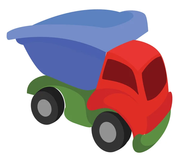 Baby Vrachtwagen Speelgoed Illustratie Vector Witte Achtergrond — Stockvector