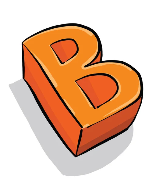 文字B イラスト 白い背景のベクトル — ストックベクタ